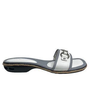 Cole Haan Nike Denim White Air Bronte Sandals Kitten Slide Sandal Shoes Size 7 B